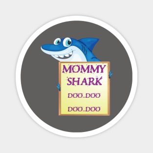 Mommy birthday shark doo doo doo Mother's day family gift Magnet